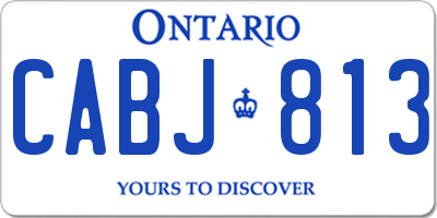 ON license plate CABJ813