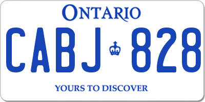 ON license plate CABJ828