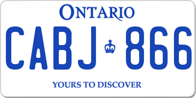 ON license plate CABJ866