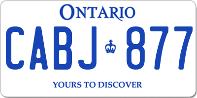 ON license plate CABJ877