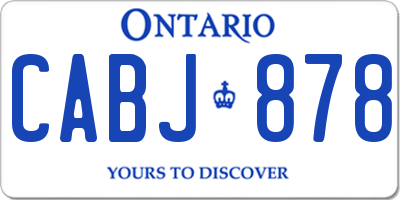 ON license plate CABJ878