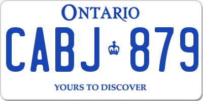 ON license plate CABJ879