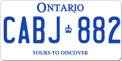 ON license plate CABJ882