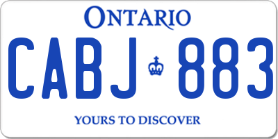 ON license plate CABJ883