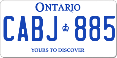 ON license plate CABJ885