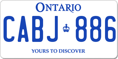 ON license plate CABJ886