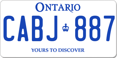 ON license plate CABJ887