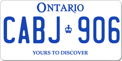 ON license plate CABJ906