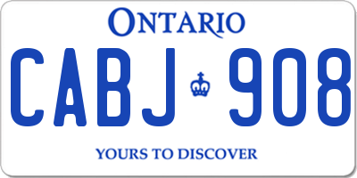 ON license plate CABJ908