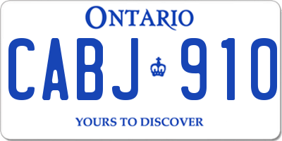 ON license plate CABJ910