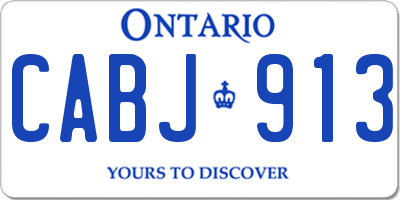 ON license plate CABJ913