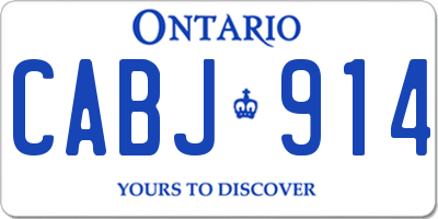 ON license plate CABJ914