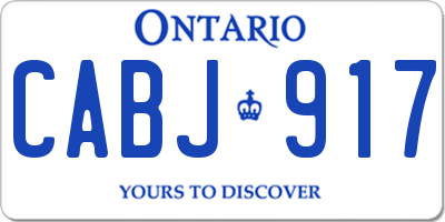 ON license plate CABJ917