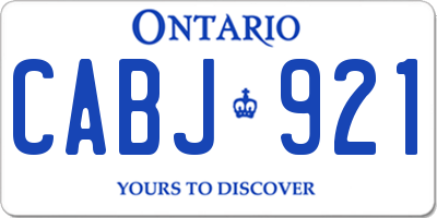 ON license plate CABJ921