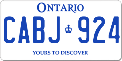 ON license plate CABJ924