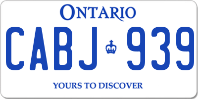 ON license plate CABJ939