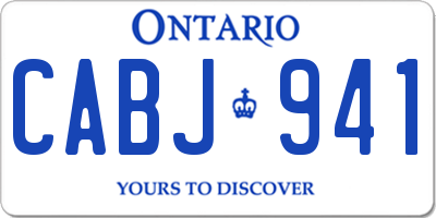 ON license plate CABJ941