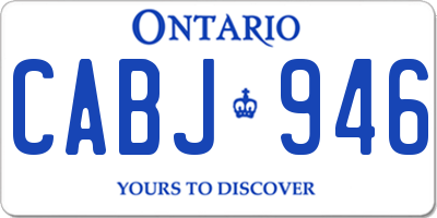 ON license plate CABJ946