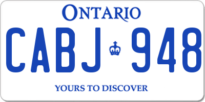 ON license plate CABJ948