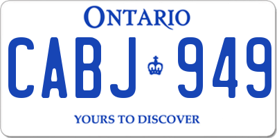 ON license plate CABJ949