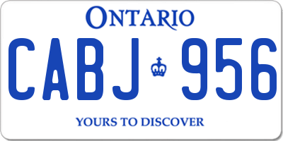 ON license plate CABJ956