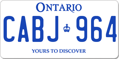 ON license plate CABJ964