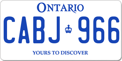 ON license plate CABJ966