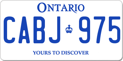 ON license plate CABJ975