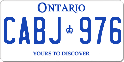 ON license plate CABJ976