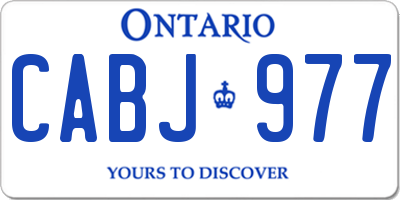 ON license plate CABJ977