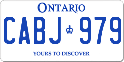 ON license plate CABJ979