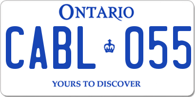 ON license plate CABL055