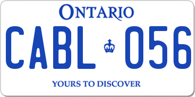 ON license plate CABL056