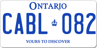 ON license plate CABL082