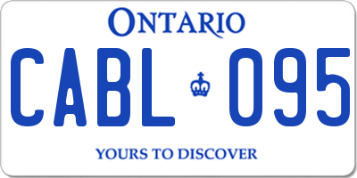 ON license plate CABL095