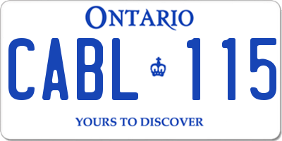 ON license plate CABL115