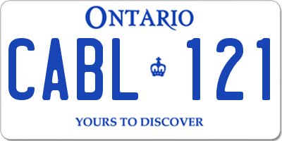 ON license plate CABL121