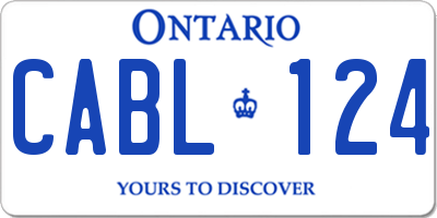 ON license plate CABL124