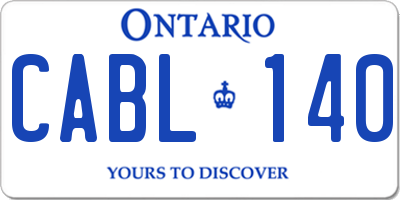 ON license plate CABL140