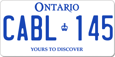 ON license plate CABL145