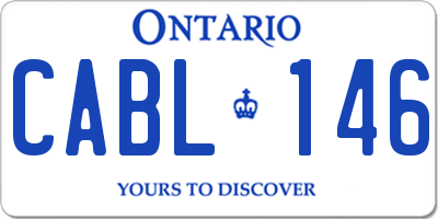 ON license plate CABL146