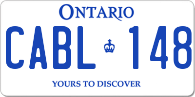 ON license plate CABL148