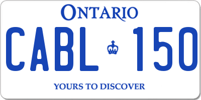 ON license plate CABL150