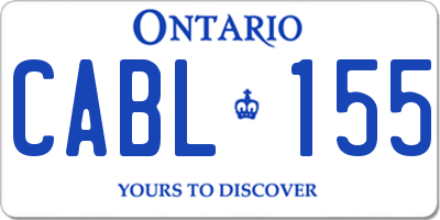 ON license plate CABL155