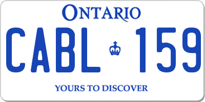 ON license plate CABL159