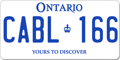 ON license plate CABL166