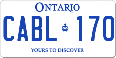 ON license plate CABL170