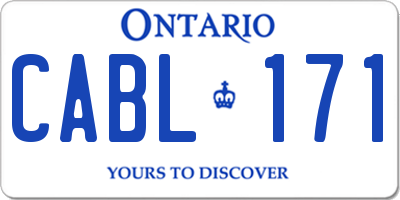 ON license plate CABL171