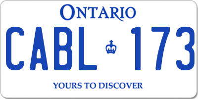 ON license plate CABL173