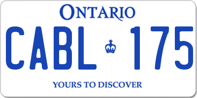 ON license plate CABL175